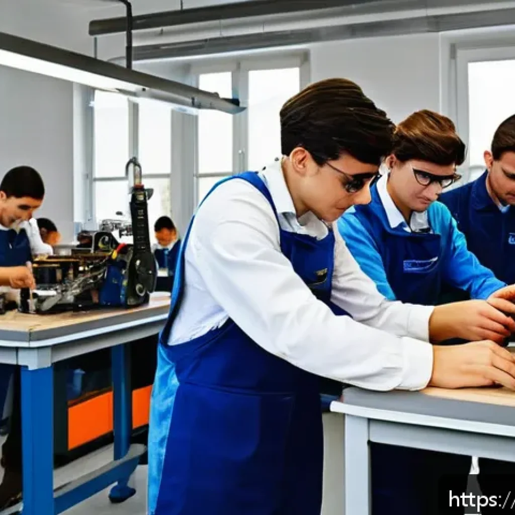AFP 자격증의 취업률 통계 - A professional Italian vocational training center classroom scene, showing diverse young adults atte...