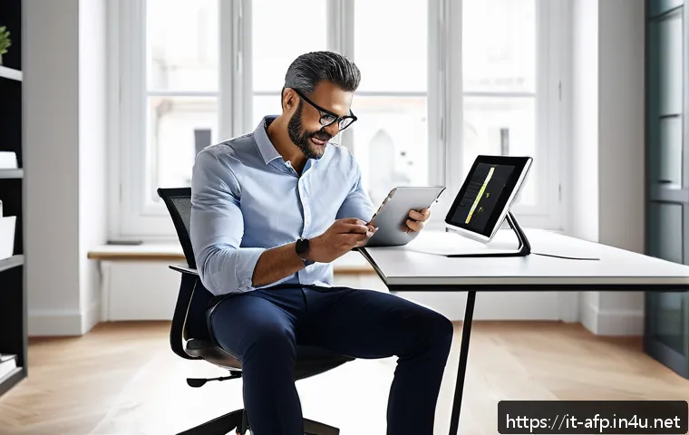자산관리사의 일과 삶의 균형 - A professional Italian financial consultant in a modern, bright home office, thoughtfully planning d...